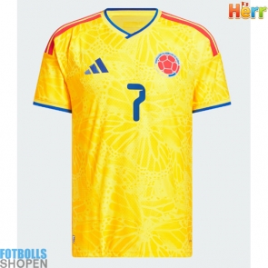 Billiga Colombia Luis Diaz #7 Hemmatröja VM 2026 Kortärmad